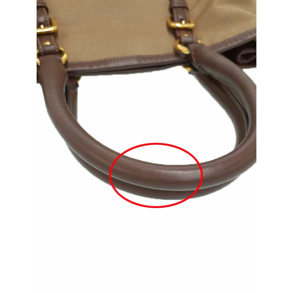Prada Logo Jacquard 2Way Handbag brown canvas - Picture 8 of 9